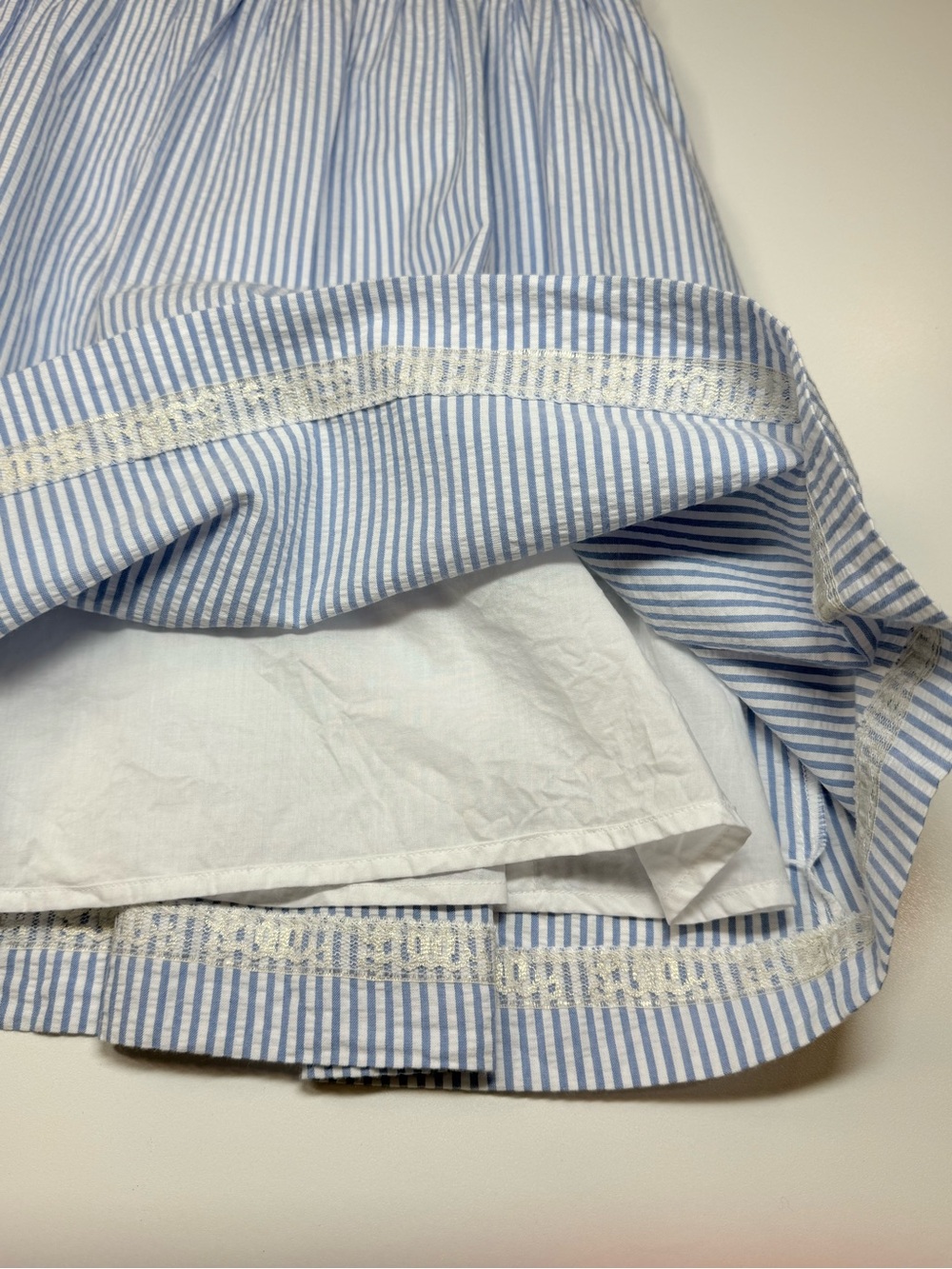 Lilly Pulitzer Seersucker Stripe Eyelet Fit & Flare Dress Size 2 - Picture 15 of 16